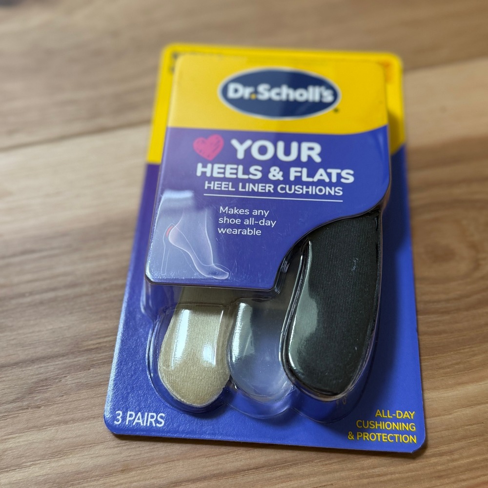 Dr. Scholl's Heel Liner Cushions Women 6-10 Multi 3 Pairs C0777 Comfort Inserts